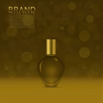 Perfume in a glass bottle Stock Illustration