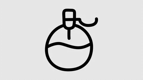 Perfume icon animation. Motion graphics 4k video motion illustration sign Vidéo 153495634