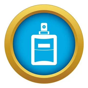 Perfume icon blue isolated Stock Illustration