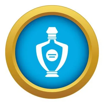 Perfume icon blue vector isolated Stockillustratie