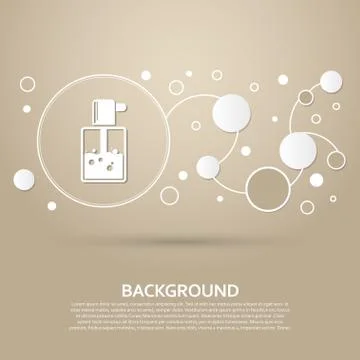 Perfume icon on a brown background with elegant style and modern design infog 스톡 일러스트