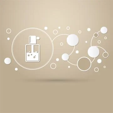 Perfume icon on a brown background with elegant style and modern design infog Ilustração Stock