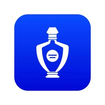 Perfume icon digital blue 스톡 일러스트