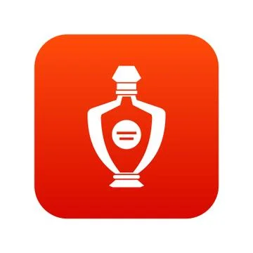 Perfume icon digital red Illustrazione stock