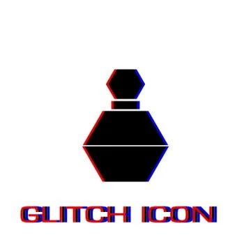 Perfume icon flat Illustrazione stock