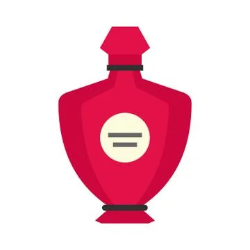 Perfume icon, flat style Illustrazione stock