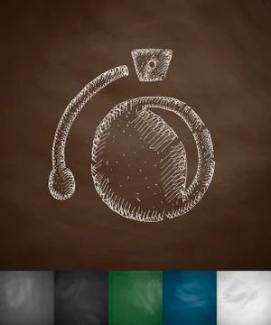 Perfume icon. Hand drawn vector illustration Illustrazione stock