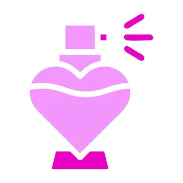 Perfume icon solid duocolor pink colour mother day symbol illustration. Stock-Illustration