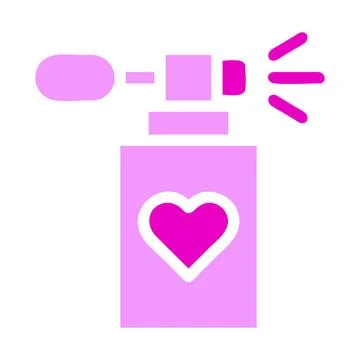 Perfume icon solid duocolor pink colour mother day symbol illustration. Stock-Illustration