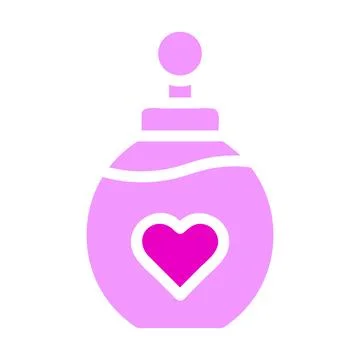Perfume icon solid duocolor pink colour mother day symbol illustration. Stock-Illustration