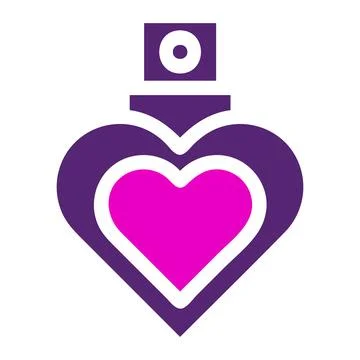 Perfume icon solid duocolor pink purple colour mother day symbol illustration Illustrazione stock