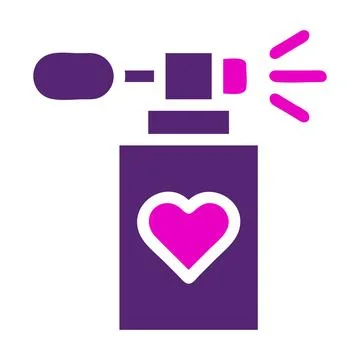 Perfume icon solid duocolor pink purple colour mother day symbol illustration Stock-Illustration