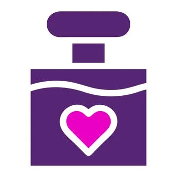 Perfume icon solid duocolor pink purple colour mother day symbol illustration Stock Illustration