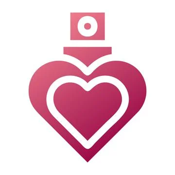 Perfume icon solid gradient red colour mother day symbol illustration. Stock Illustration