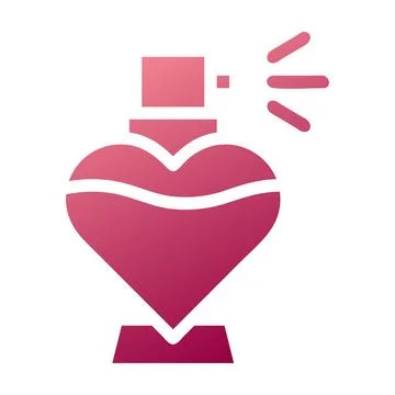Perfume icon solid gradient red colour mother day symbol illustration. 库存插图