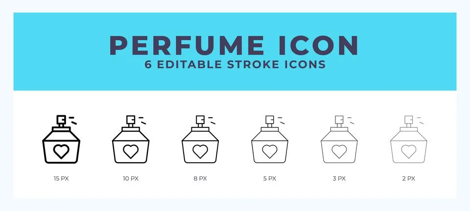 Perfume icon symbol. Isolated. Vector illustration with editable stroke. Stock-Illustration