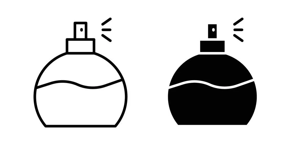 Perfume icon vector template set in black Stock-Illustration