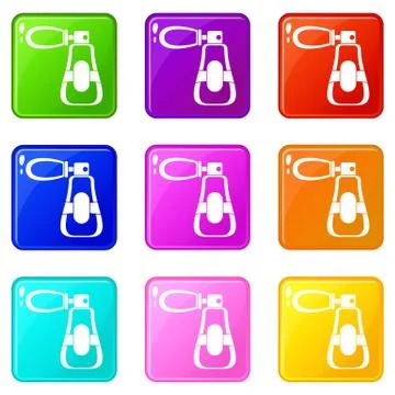 Perfume icons 9 set Ilustração Stock