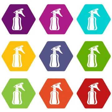 Perfume icons set 9 스톡 일러스트