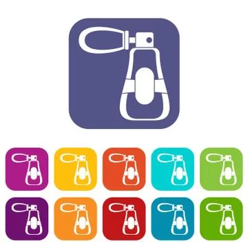 Perfume icons set flat Ilustração Stock