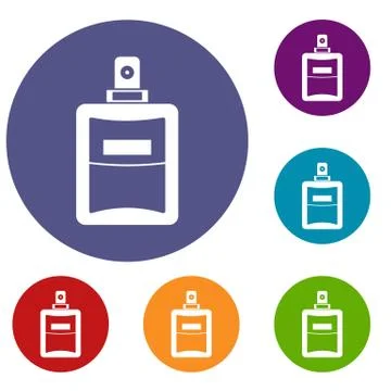 Perfume icons set Illustrazione stock