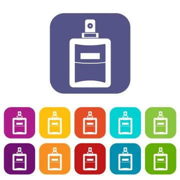 Perfume icons set Stock Illustration