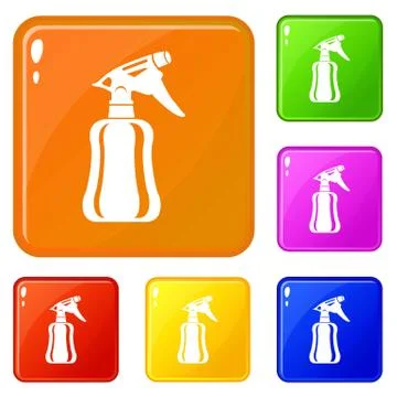 Perfume icons set vector color Illustrazione stock