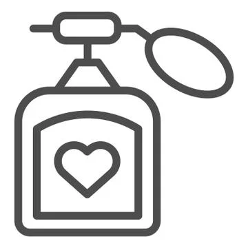 Perfume line icon. Aroma vector illustration isolated on white. Fragrance Stockillustratie