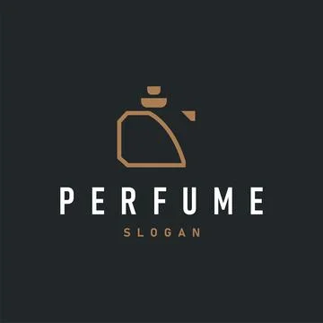 Perfume logo design illustration of aromatic perfume with a simple minimali.. Illustration
