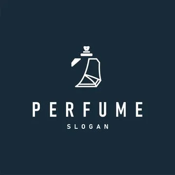 Perfume logo design illustration of aromatic perfume with a simple minimali.. Illustration