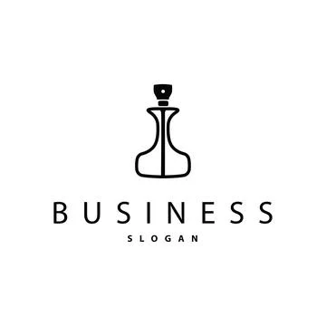 Perfume logo design illustration of aromatic perfume with a simple minimali.. Illustration