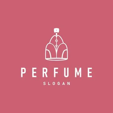 Perfume logo design illustration of aromatic perfume with a simple minimali.. Illustration