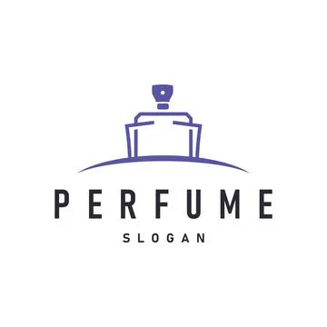 Perfume logo design illustration of aromatic perfume with a simple minimali.. Illustration