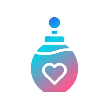 Perfume love icon solid gradient red purple blue colour mother day symbol i.. 库存插图
