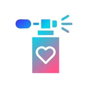 Perfume love icon solid gradient red purple blue colour mother day symbol i.. 库存插图