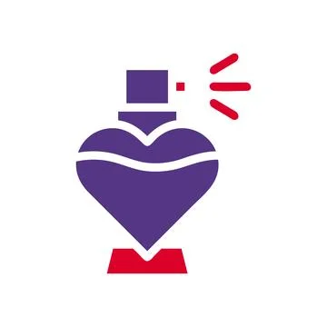 Perfume love icon solid red purple colour mother day symbol illustration. Stock-Illustration