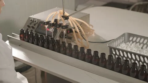 Perfume Manufacturing Process in Modern Factory Stock-Footage 320433563