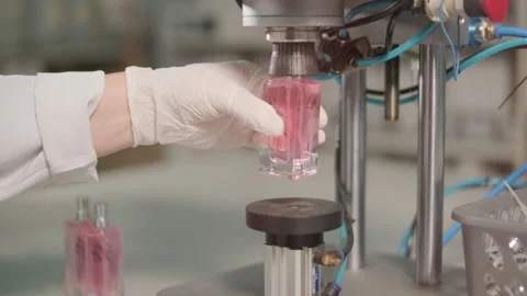 Perfume Manufacturing Process in Modern Factory Stock-Footage 320433891