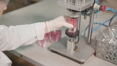 Perfume Manufacturing Process in Modern Factory Stock-Footage 320433935