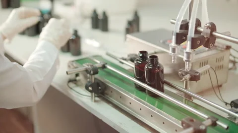 Perfume Manufacturing Process in Modern Factory Stock-Footage 320434137