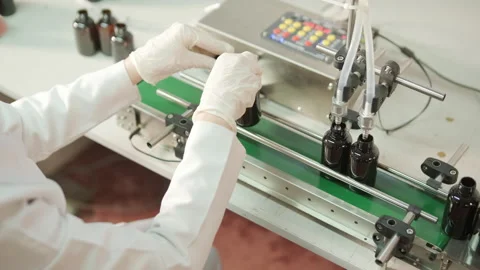 Perfume Manufacturing Process in Modern Factory Stock-Footage 320434213