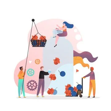 Perfume manufacturing process vector concept for web banner, website page Stock-Illustration