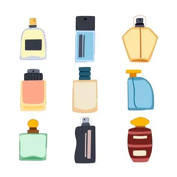 Perfume for men set cartoon vector illustration Stock-Illustration