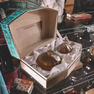 Perfume in a museum 스톡 사진