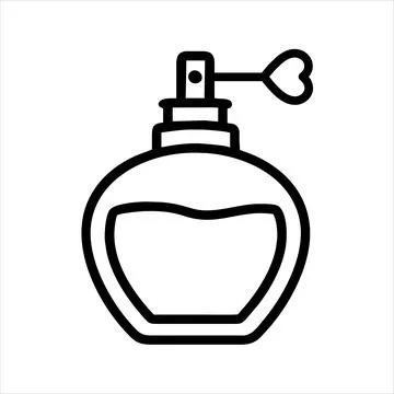 Perfume outline vector icon. Perfume illustration. Vector symbol of perfume. Stock Illustration