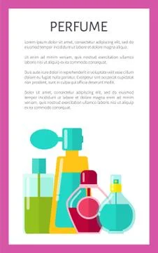 Perfume Poster Text Sample Vector Illustration Stock-Illustration