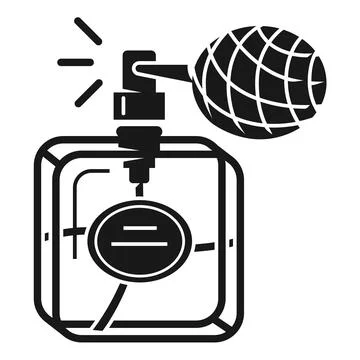 Perfume in a retro bottle icon, simple style Stock-Illustration
