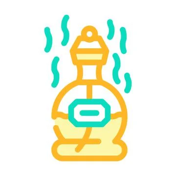 Perfume scent color icon vector illustration line Stock-Illustration