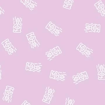 Perfume scent line vector seamless pattern line Stock-Illustration