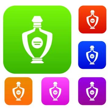 Perfume set collection Illustrazione stock